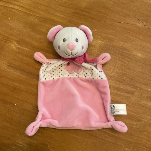 Doudou plat ours souris rose - doudou,