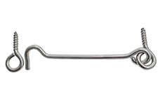 4 X Crochet à Contrevent 60 X 4 MM Volet En avec Œillet Filetage pour Bois