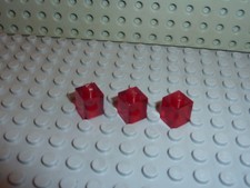 3 x LEGO TrRed bricks 1x1 ref