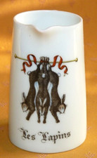 Petit pichet Crémier Pot à lait Porcelaine d'Auteuil Limoges Chambord les Lapins