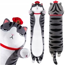 Peluche mascotte 70 cm peluche grand chat douillet cadeau pour enfant