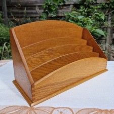 Range Courriers Ancien Bois De Chêne Massif, Classeur Documents Meuble De Bureau