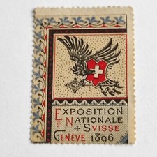Timbre Vignette Suisse Exposition Nationale Genève 1896