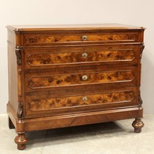 Commode d'époque Louis Philippe - en noyer - Italie 19ème siècle