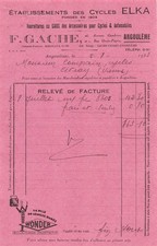 1932  ETAB DES CYCLES ELKA F GACHE A ANGOULEME - M COMPAIN A CIVRAY