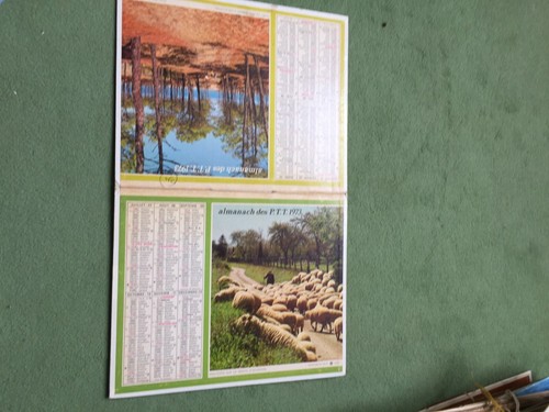 Calendrier almanach ptt 1973 - calendrier,