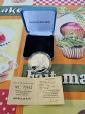 pièce 100 francs argent jeux albertville 92 slalomeur et slalomeuse , neuve