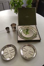 CHRISTOFLE timbale, coquetier, , dessous carafe model perle plat à petit four