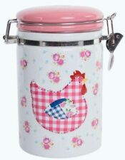 Boîte pot hermétique cuisine Poule en céramique - 17 cm - campagne ferme