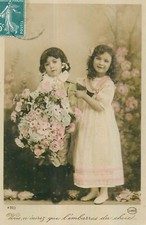 CP VOUS N"AUREZ QUE L'EMBARRAS DU CHOIX - PETITES FILLES AVEC FLEURS CIRCE 38118