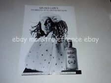 Old Lady's London Dry Gin ad clipping France 1990s #2
