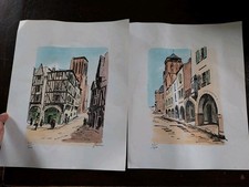 2 LITHOGRAPHIES LOUIS SUIRE LA