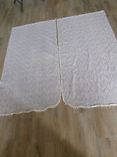 rideaux blancs,chacun 87 x 180cm, bonne-femme, prêts à poser tringle, polyester