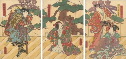 Toyokuni iii japon estampes - wb,