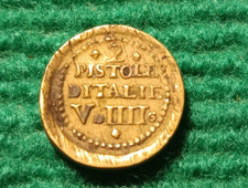 ITALIE ♦ Poids Monétaire - 5 Deniers 4 Grains - 2 Pistoles TTB