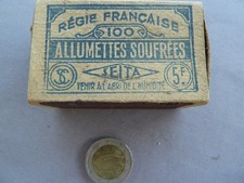 Ancienne grosse boîte d'allumettes soufrées SEITA 5 francs