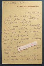 ● L.A.S 1936 Gaston RAVEL cinéaste film Affaire Lafarge - Lachaud avocat lettre