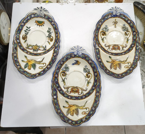 Assiettes faïence gien - en, de