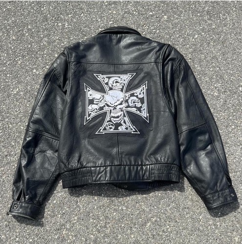 Mens y2k punk leather jacket - mens,