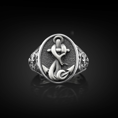 Bague chevalière homme - , en