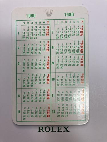 Véritable carte calendrier