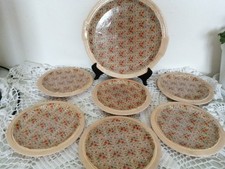 Plat + 6 Assiettes à dessert en Céramique Modèle Florale