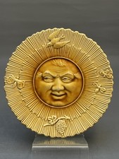 Assiette soleil barbotine 1900