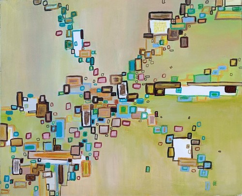 Peinture abstraite acrylique - abstraite,,