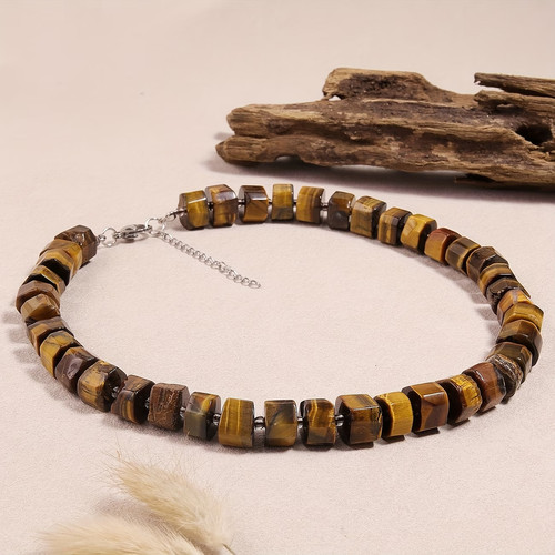 Collier grosses perles œil - de,