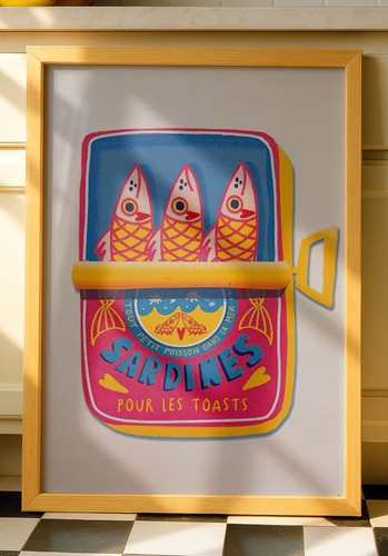 Toile décorative sardines - décorative, "sardines