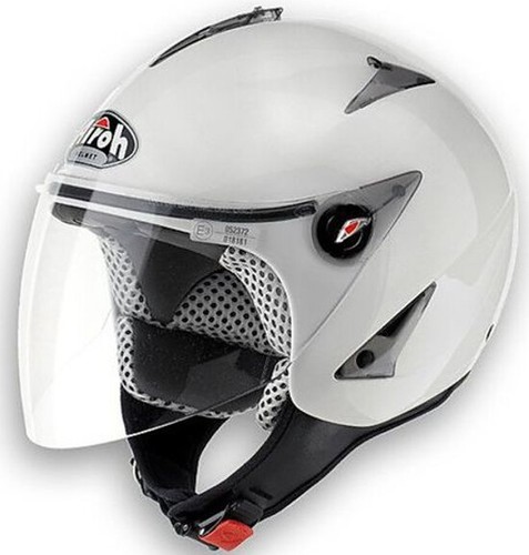 Casque jet airoh blanc - casque,