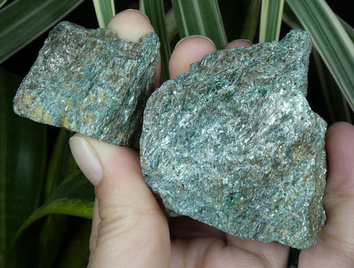 Lot fuchsite verte brute - 2,