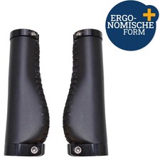 Lot Poignées pour Vélo de Forme Ergonomique 135mm Guidon Cuir PU Retro MTB Aller