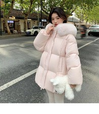 Doudoune Courte Rose Poudré