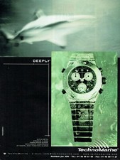 Publicité Advertising 109 1999  montre Deeply Technomarine  alpha métal étanche