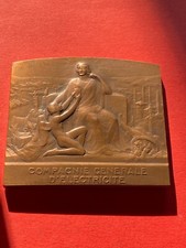 BELLE MEDAILLE PLAQUE COMPAGNIE GENERALE ELECTRICITÉ 1973 BRONZE