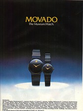 PUBLICITE ADVERTISING   1988   MOVADO  montre  THE MUSEUM WATCH