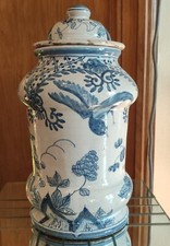 Ancien Pot Pharmacie/Décor Oiseau/ancien pot apothicaire/old apothecary jars