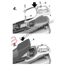 FIXATION DE COFFRE MOTO POUR