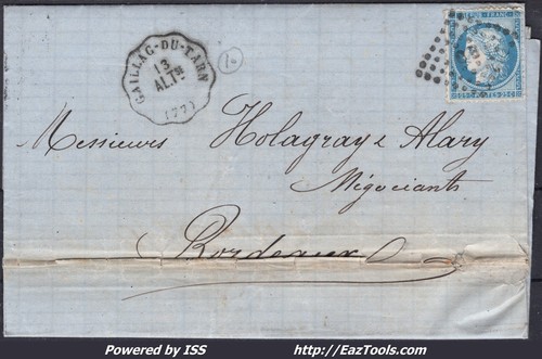 France 60a sur lettre amb - france,