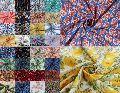 Indien tissu coton - tissu, bloc