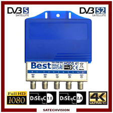 Commutateur DiSEqC 4/1 Best Germany, 4 Entrées LNB & 1 Sortie récepteur HD 3D 4K