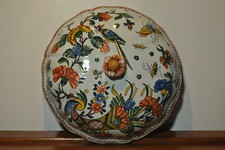 Couvercle soupière légumier ancien faience Rouen Nord France 18 siècle XVIII