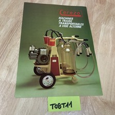 Trayeuse machine à traire lait CEREZO prospectus catalogue publicité agricole