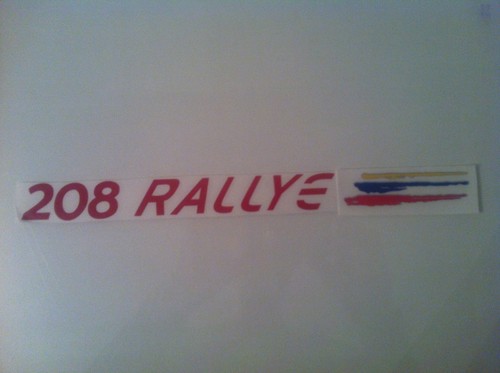 Peugeot 208 rallye stickers - 208,