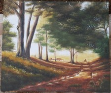 grand tableau signé: chemin