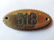 Numéro 51B en laiton Boite aux lettres ou porte de maison ou appartement ou rue