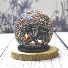 Bougeoir chauffe-plat pierre