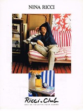 PUBLICITE ADVERTISING 074  1993  RICCI-CLUB  eau de toilette pour homme