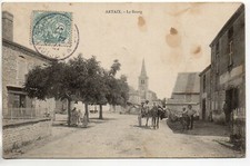 ARTAIX - Saone & Loire - CPA 71 - le bourg - attelage